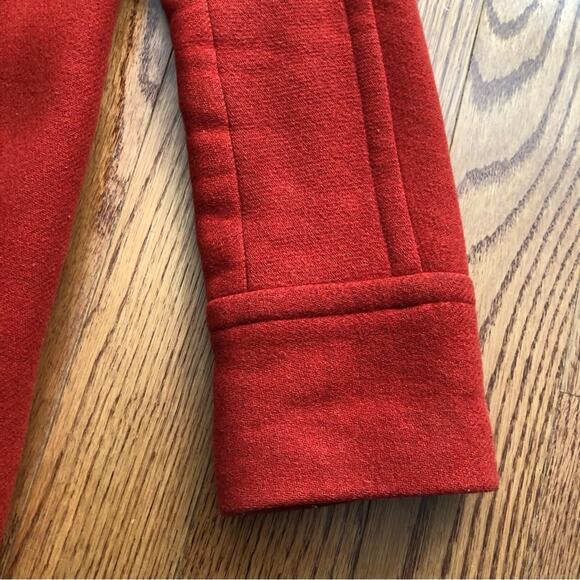 Ellen Tracy Wool Blend Stadium Coat Cherry Red Women’s Size 4 - Picture 7 of 10